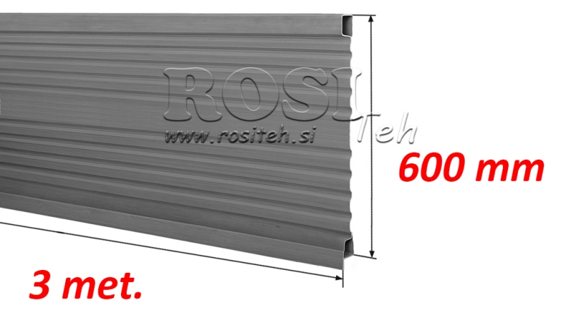 PUSPANELE TRAILERIM 3 MET. - AUGSTUMS 600 MM
