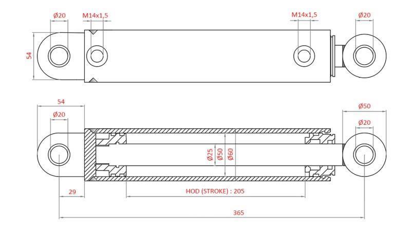 HIDRAULISKAIS STŪRES CILINDRS FIAT-NEW HOLLAND OEM-87302890