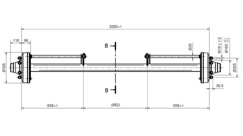 ASS TRAILER 7200 kg AR BREMZEM (2000 mm)