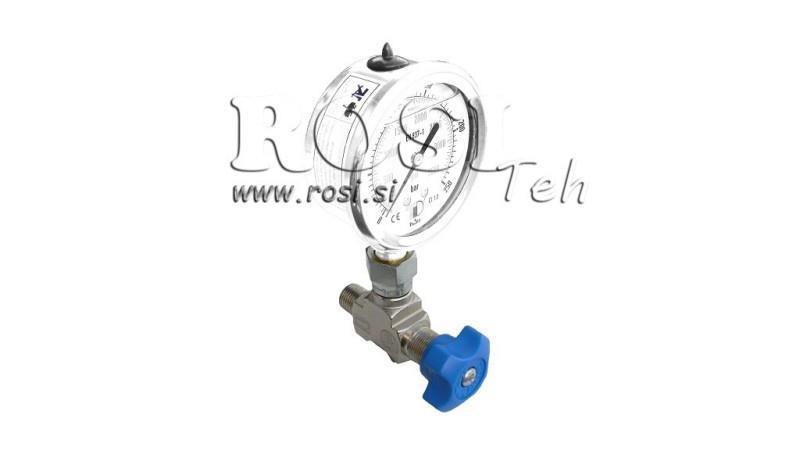 HYDRAULISK VENTIL FOR MANOMETER 90°