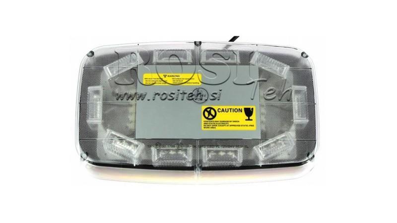 LED MAGNETISK STROBELYKT ROTERENDE LYS 20 LED 50W 12V-24V