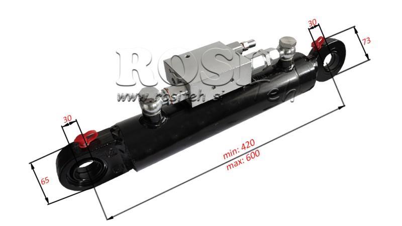 HYDRAULISK Sylinder 60/40-180 MED ROTASJONSVENDEL - PLOUGH FOR JORD