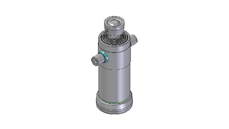 3053S -TELESCOPISK SYLINDER STANDARD/KULE 5 TRINN SLAG 1480 DIAMETER 152