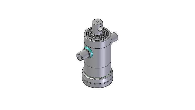 3061F -TELESCOPISKAIS CILINDRS STANDARTS/CAURUMS 4 POSMI Gājiens 590 diametrs 112