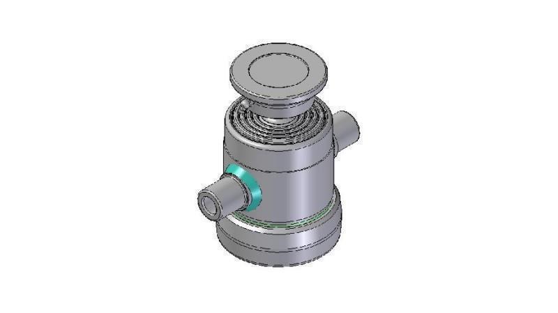 3090S -TELESCOPISKAIS CILINDRS STANDARTS/BALL 5 POSMI Gājiens 500 diametrs 124