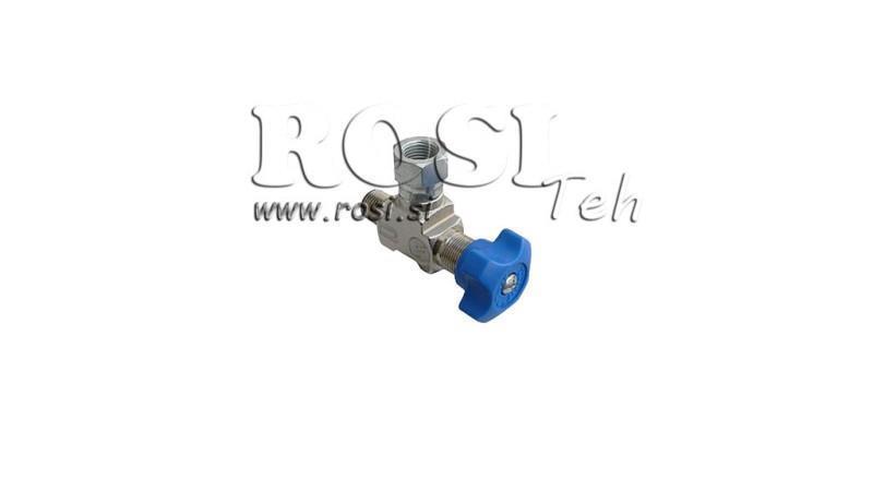 HYDRAULISK VENTIL FOR MANOMETER 90°