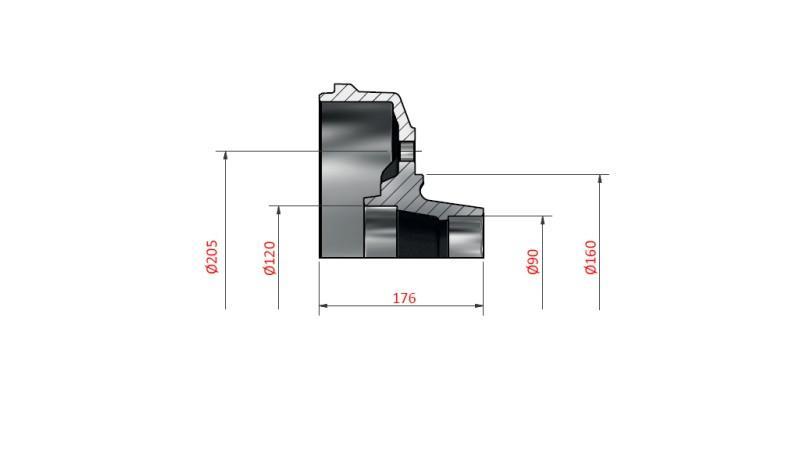 BREMSEROT 090-120 300X060 FOR AKSEL 1600-1800-2000mm