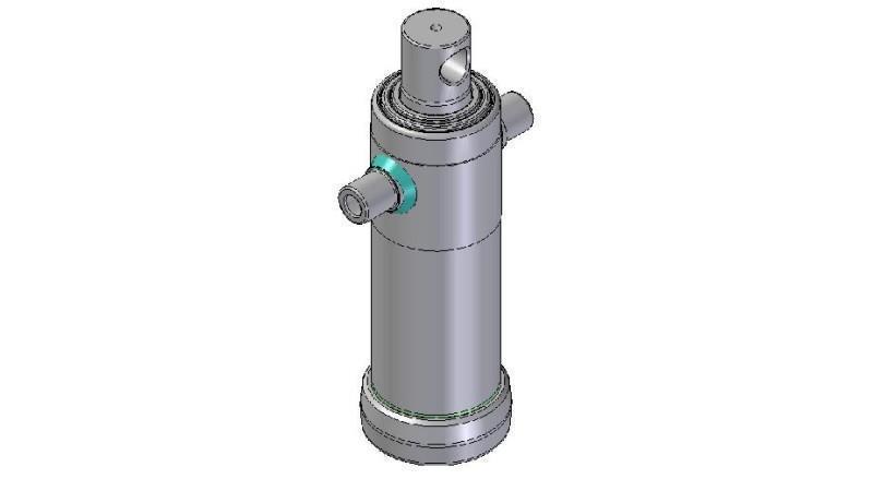 4033F -TELESCOPISK SYLINDER STANDARD/HULL 3 TRINN SLAG 893 DIAMETER 124