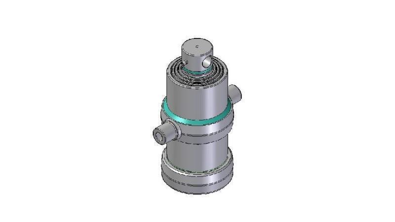 4070F -TELESCOPIC CYLINDER STANDARD/HOLE 4 STAGES TRAVEL 1030 DIAMETER 170