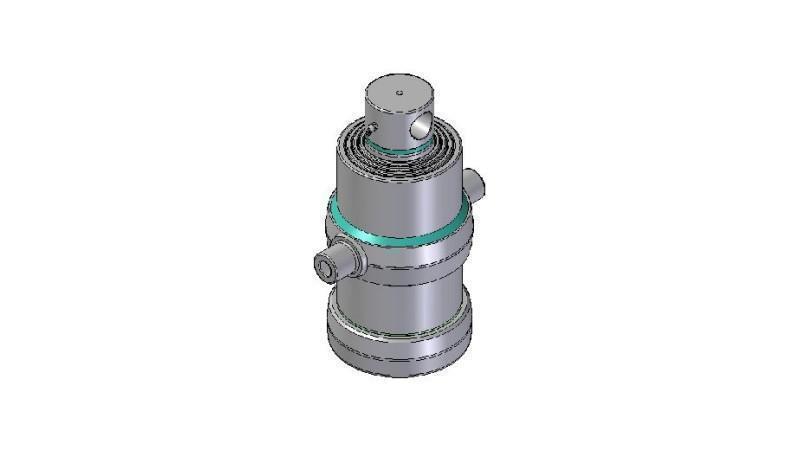 4080F -TELESCOPISK Sylinder STANDARD/HULL 4 STAGER REISE 1010 DIAMETER 190