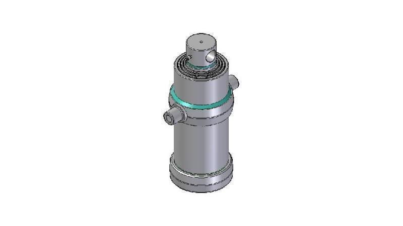 4082F -TELESCOPISK Sylinder STANDARD/HULL 4 STAGER REISE 1470 DIAMETER 190