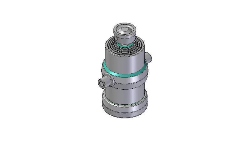 5005S -TELESCOPICKÝ CYLINDR STANDARD/BALL 5 STUPŇŮ ZDVIH 1275 PRŮMĚR 190