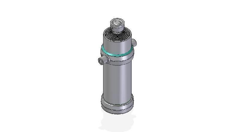 7022S -TELESCOPISK SYLINDER STANDARD/KULE 7 TRINN REISE 3445 DIAMETER 190
