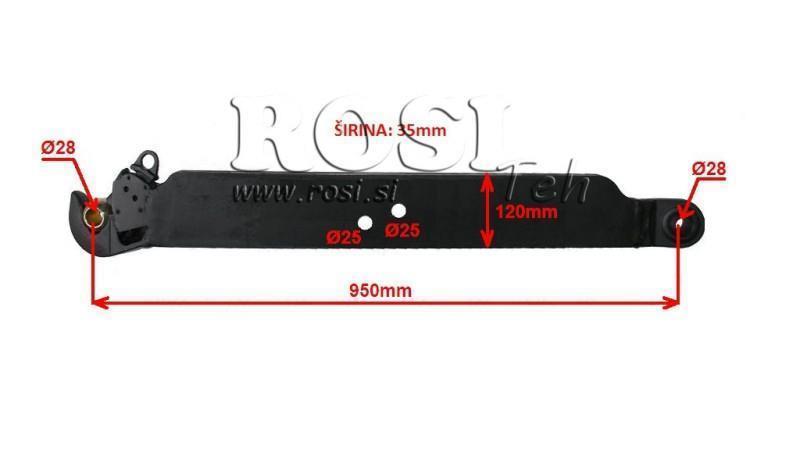 ZVEDACÍ RAMENA TRAKTORU TŘÍBODOVÉ ODKLONI CBM 120X35 MM - 950MM DO 140HP