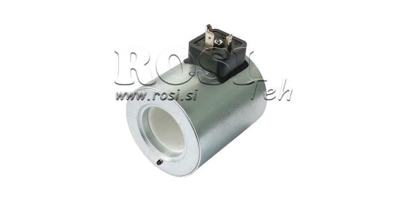 ELEKTROMAGNĒTISKĀ SPOLI 12V DC CETOP 5 VĀRSTAM - fi 31.4mm-75mm 37W 