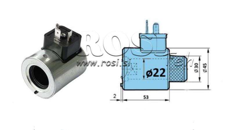 ELEKTROMAGNĒTISKĀ SPOLI 230V AC PAREIZĀ VALVĒ - fi 30mm-53mm 29W