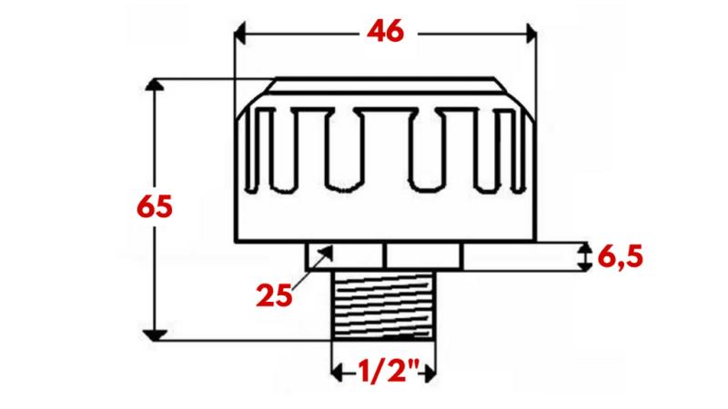 METĀLA NOLIKTUVES VĀKS AR VENTILU 1/2''