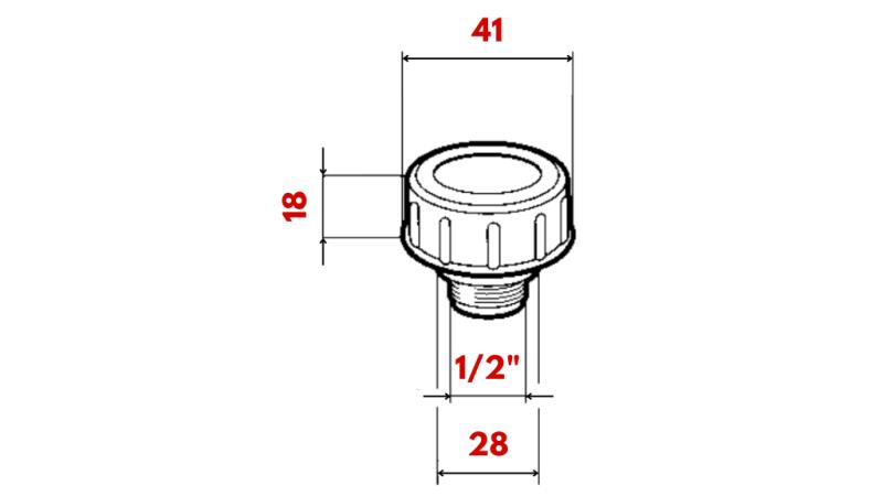 FILLER PLUG 1/2 MED VENTIL