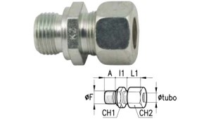 DOBBELT-VIRKENDE-SYLINDER-MED-RING-OG-MUTTER