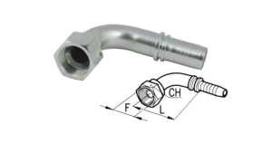 HYDRAULISK-TILKOBLING-JIC74°-HUNN-ELBOW-90°