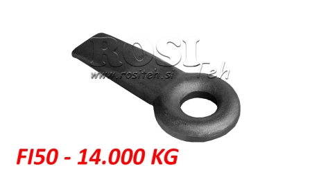 FIKSĒTAIS VILKŠANAS Āķis FI50 70X30 L280 - 14000KG/2000KG