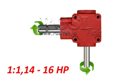 WINKELGETRIEBE L-155J 1: 1,14 (16HP-12kW)