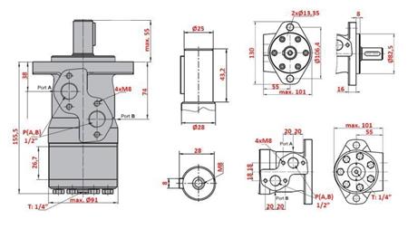 HIDRAULISKAIS MOTORS MP 200