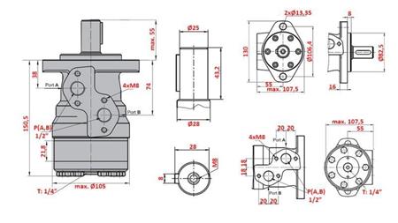 HIDRAULISKAIS MOTORS MR 125