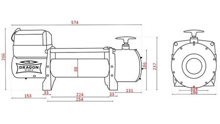 24 V ELEKTRISK VINCH DWT 16000 HD - 7257 KG