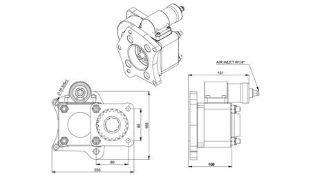 DIMENSIJAS IZEJA HIDRAULISKAI SŪKŅAI - MERCEDES 352-2