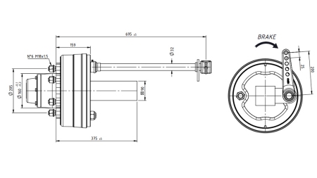 ASS AR BREMZEM 5.250 kg l.290 mm