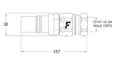 MOŠKA HITRA SPOJKA ZA MULTI-FASTER 9/16 3PLK,3PLV C - MOBILNI DEL