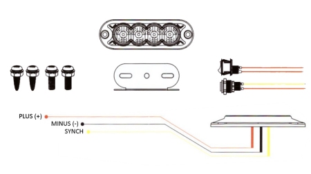 LED STROBOSKOPISKĀ LAMPA 12/24V