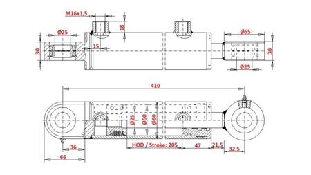 HIDRAULISKAIS STŪRES CILINDRS ZETOR 7245