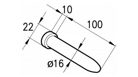 PINS 16 mm ROMA KURSAM
