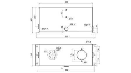 METĀLA TVERTNE 45 LITRI KUBS 400x255x600mm SAGATAVOŠANA ATGRIEZES FILTRAM