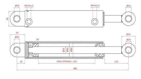 HIDROVĀRSTA STŪRES CILINDRS FIAT-NEW HOLLAND OEM-5189893