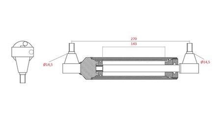 HIDRAULISKAIS STŪRES CILINDRS MASSEY FERGUSON OEM-3401240M91, 0011403U91, 192749M92, 168009M92, 183