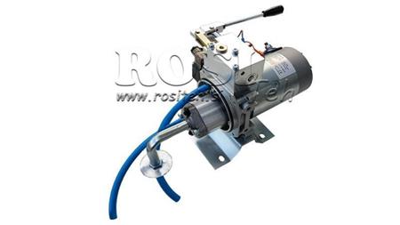 MINI HYDRAULICKÝ AGREGÁT 12V DC - 1.6kW = 2.1cc - 8 lit - jednosměrná montáž S RUČNÍ PUMPOU