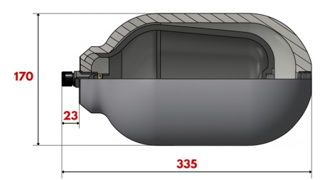 HIDRAULISKAIS AKUMULATORS 3.8 LIT - BSP1/2''