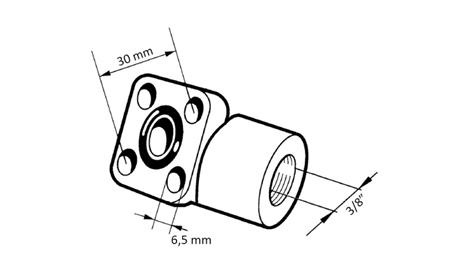 RÖRANSCHLUTNING 3/8 - RÄTTA FLANSAR BOSCH fi 30