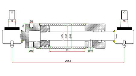 HIDRAULISKAIS STŪRES CILINDRS JOHN DEERE OEM-AM147174