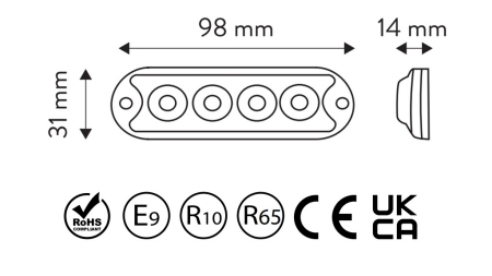 LED STROBOSKOPISKĀ LAMPA 12/24V
