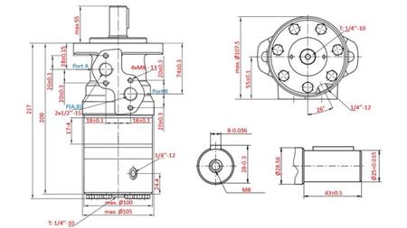 HYDROMOTOR B/MR 100 - MED BREMS