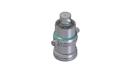 4080F -TELESCOPISK Sylinder STANDARD/HULL 4 STAGER REISE 1010 DIAMETER 190