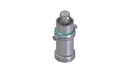 4083F -TELESCOPIC CYLINDER STANDARD/HOLE 4 STAGES TRAVEL 1670 DIAMETER 190