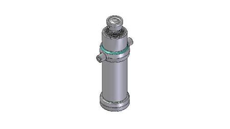 5002S -TELESCOPISK SYLINDER STANDARD/KULE 5 TRINN SLAG 2470 DIAMETER 170