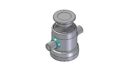 6000S -TELESCOPISKA CILINDRA STANDARTS/BALL 6 POSMI STROKE 600 DIAMETRS 124