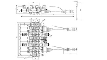 HIDRAULISKĀ VĀRSTA HIAB 8xPC70 2x JOYSTICK - ELEKTRISKĀ KONTROLE 12V