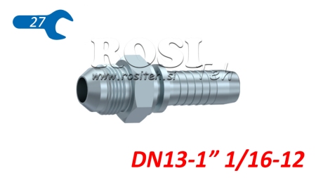 HIDRAULISKĀ SAVIENOJUMA AGJ JIC74° VĪRIETIS DN13-1” 1/16-12